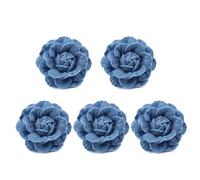 5 unids/lote Corea tela vaquera flores accesorios para cabello ropa sombreros decoración de vestido suministros para manualidades flores de tela vaquera
