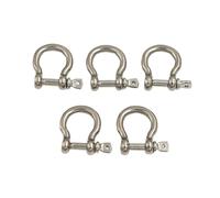 5 unids/lote M4 plata 304 acero inoxidable tornillo a prueba de herrumbre ancla arco grillete horquilla