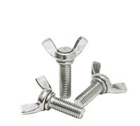 5 unids/lote pernos de ala de mariposa M3 M4 M5 M6 M8 M10 M12 tornillos de cabeza de ala de ajuste manual 304 acero inoxidable DIN316 L: 6-100mm(30mm x5pcs,M3)