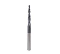5 unids/lote R2.0 * D6 * 30,5 * 75L * 2F carburo sólido 6mm punta de bola fresas de extremo cónico brocas de enrutador Cnc cónico madera Metal fresa