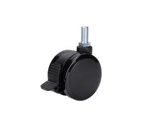 5 unids/lote rueda de muebles de nailon con tornillo de 3 pulgadas/tamaño de tornillo M6/M8/M10 rueda giratoria/rueda de muebles con freno(10x15mm,Brake wheel)