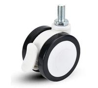 5 unids/lote, ruedas médicas silenciosas de Pvc de 3 pulgadas, equipo de ruedas de doble pieza, carro médico for el hogar/ruedas de tornillo con frenos(M12x25mm-Activity)