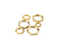 5 unids/lote tuercas de seguridad hexagonales de latón accesorio de tubería 1/8 1/4 3/8 1/2 BSP tapa de vástago Hexagonal de hilo femenino(03)