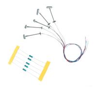 5 unids N escala modelo ferrocarril luces celosía mástil LED plataforma kit para pista 6626-36mm metal señal postes con resistencias para 3V-16V tren diseño dioramas