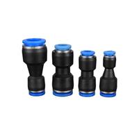 5 unids/pack conectores neumáticos rectos de 2 vías, reductor diámetro for 8mm-6mm/6mm-4mm, Compatible con tubo manguera aire(OD12MM-8MM)