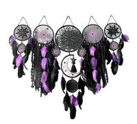 5 unids/set atrapasueños para colgar en la pared hermosas plumas atrapasueños, decoración bohemia nativa americana para dormitorio de niñas, guardería y sala de estar (sin palos ni lámparas).