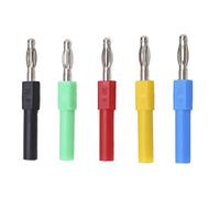 5 unids/set conector Banana rojo negro amarillo azul verde conector Banana adaptador 4mm macho a 2mm hembra