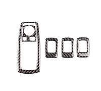 5 Unids/set De Pegatinas Para Interruptor Elevación Vidrio Coche Estilo Fibra Carbono Suave Para X3 E83 2006-2010 Accesorios Interiores