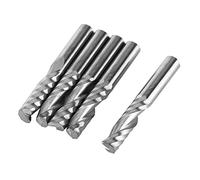 5 Unids/set Fresa de un Solo Filo de 6MM, Vástago de 6mm, Longitud de la Hoja 22mm, Fresa en Espiral Fresadora CNC, para Cortar PVC, MDF, MDF Y Otros Materiales Blandos