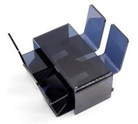 5 unids/Set Mesa y sillas de casa de muñecas Mesa en Miniatura de plástico de simulación y 4 sillas de casa de muñecas Accesorios Decorativos Modernos para Muebles de Sala de Estar en Miniatura