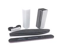 5 unids/set para Kit de manicura de uñas, limas de uñas, cepillo, grano de pulido duradero, accesorios de arte negro, Lima de lijado, herramientas de esmalte de Gel UV-Black-5Pcs