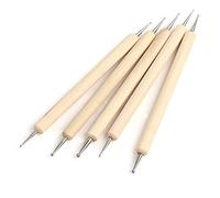 5 unids/set Pro 2 vías madera Nail Art dotting pluma