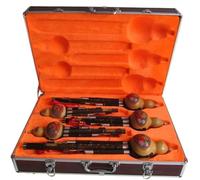 5 Unids/set Profesional Hulusi Flauta Major F/Major G/B Flat/C/D Llave Menor Cucurbitáceas Chinas Con Caja De Aluminio Profesional Hulusi