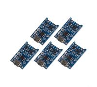 5 unids verde PCB USB Li-ion placa de carga 1A lineal para módulo cargador doble función protector 4.5V-5.5V entrada para batería DIY