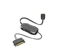 5 V 3 pines a hub controlador SATA ARGB, interruptor de modo de iluminación manual para ventiladores de carcasa de PC, tiras LED, adaptador negro con cable de 15 cm (5 V 3 pines)