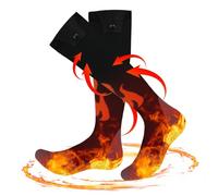 5 V Heated Socks for Man & Women,5000 mAh Battery, Fast Heating Speed,Recargable Electric Socks,Ideal para Camping, esquí, Hiking, and Outdoor Work for Unisex Foot Warmers - L