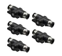 5 válvulas de control de flujos de aire, mangueras de aire, rectas, conexiones rápidas, válvulas neumáticas, conector fácil de instalar