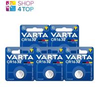 5 VARTA CR1632 Pilas de Botón Litio batteries 3V 140MAH No Mercury 2032 1BL New