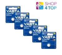 5 VARTA V76PX SR44 batteries Plateado 1.55V Moneda Móvil Reloj 1BL Azul Exp 2027