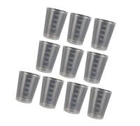 5 vasos mezcladores de plástico, vasos medidores apilables, taza transparente con cierre para líquido de laboratorio, pintura acrílica, arte cilindro de laboratorio multiusos