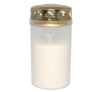 5 velas para tumba nº 3 con tapa dorada, color blanco, quemador permanente, quemador de diario, vela de cementerio, vela de luto, vela conmemorativa, luto, vela de todos los santos, accesorios para