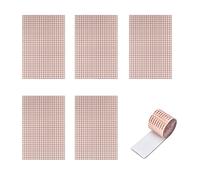 5 Volúmenes Autoadhesivo mini espejo de cristal, Mini Azulejos de Espejo, Azulejos de mosaico de espejo, Aplicable a para Cocina Baño Azulejos Artesanía(Oro Rosa)
