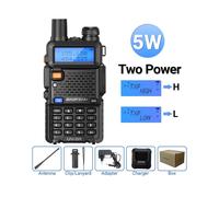 (5 W 1 unidad) 1/2 piezas UV Walkie Talkie Ham Radio CB de largo alcance Banda dual VHF UHF FM Transceptor
