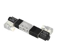 5 Way 3 Position 1/4" Pneumatic Solenoid Valve DC12V DC24V AC110V AC220V With 4 6 8 10 12mm Fittings Connector 4V230C-08(DC24V)
