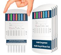 5 x 10 en 1 prueba de drogas multiprueba de orina, 10 tipos de drogas, prueba rápida de drogas para THC, anfetaminas, cocaína, opiáceos, metadona, MDMA, benzodiazepinas, oxicodona y butalbital