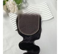 5 x 5 cierres de encaje transparente HD para cabello humano, cierre de onda, encaje invisible, pre plucked brasileño, Virgen Humano, pelo natural negro, 20 pulgadas