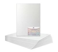 5 x 7 pulgadas Panel de lona estirado en blanco tableros de artista imprimados, 100% algodón para pintura al óleo, pintura acrílica, medios mixtos, lienzo blanco panel de pintura (5 x 7 pulgadas, 10 tablas)