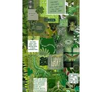 5 x 8" journal with 2026 monthly calendar pages: Green Vision Board collage art