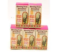 5 x Aceite de Unción Queen Esther 11,3 g de Holyland Jerusalem (5 botellas)