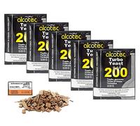 5 x Alcotec Batch 200-86g, Levadura Para Endurecer el Azúcar, Levadura Turbo, Levadura Para Puré, Levadura Para Fermentación, Levadura de Vodka