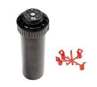 5 x Aspersor a turbina Pop-Up 1/2" Mini Pro Rain con 20 boquillas de repuesto de regalo | Ajustable hasta 360° | Cubierta de goma | Amplia compatibilidad de cabezales | Mecanismo antiatascos