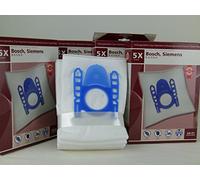5 x Bolsas de aspiradora para Siemens/Bosch tipo H, G, F, E, D, etc. Anti de bacterial, ultra Hygienic, High Suction Power. Filtro de HEPA