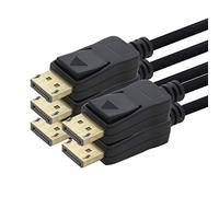 5 x Cable DP 4K 60Hz - 1m -DisplayPort Cable, DP 1.2 de ancho de banda de máx. 21.6 Gbit s 4K2K 60 Hz negro