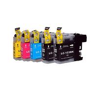 5 x Cartuchos Compatibles para Brother Lc121 Lc123 XO LC123