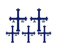 5 x Cruz Victoria Asturias Vinilo Pegatina Adhesivo Coche Moto ASTURIANA Decal (Azul Cobalto)