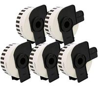 5 x DK-22210 29mm x 30.48m Etiquetas continuas Compatible con Brother P-Touch QL-500 QL-500A QL-550 QL-560 QL-570 QL-700 QL-710W QL-720NW QL-800 QL-810W QL-820NWB QL-1050 QL-1060N QL-1100 QL-1110NWB