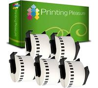 5 x DK22223 Etiquetas continuas Compatible con Brother P-Touch QL-500 QL-570 QL-700 QL-720NW QL-800 QL-810W QL-820NWB QL-1050 QL-1100 QL-1110NWB | 50mm x 30.48m | Cinta para Impresora de Etiquetas