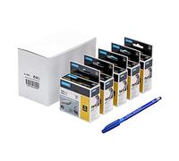 5 X Dymo 18053 Rhino Heat Shrink Tube de transfert thermique, 9 mm x 1.5 m - Noir sur Blanc + PAPERMATE Stylo Cadeau