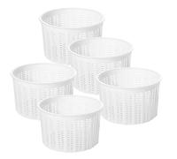 5 x Molde para Queso 11 x 9,5 cm - Cesta de Plástico para Ricotta Queso Fresco y Elaboración Artesanal