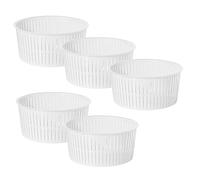 5 x Moldes para Queso 12,7x11 cm - Para Producción de Pequeños Lotes de Quesos Blandos Cuajados