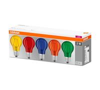 5 X Osram LED Filamento Forma Bombilla Colorido 2W = 15W E27 Rojo Verde Azul