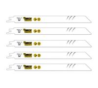 5 x SabreCut SCRS1122HF_5 225mm 10 TPI S1122HF Hojas de sierra de sable para corte rápido de madera y metal Compatible con Bosch Dewalt Makita y muchos otros