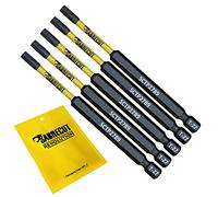 5 x SabreCut SCTP2789_5 89mm T27 TX27 Torx Seguridad a prueba de manipulaciones Juego de puntas de destornillador de impacto magnético de alta resistencia Compatible con Dewalt Bosch Makita y más