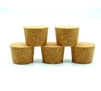 5 x Tapón de Corcho Natural 56/46mm - Para Cierre de Aberturas Grandes, Contenedores de Alimentos, Tapón para Especias
