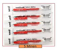 5 x uni-ball refillminen umr de 10 Para Bolígrafo de gel Gel Impact/ancha para 153s UM153S de para 153 C, color rojo