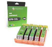 5 XL Compatibles PGI-570XL CLI-571XL Cartuchos de tinta para Canon Pixma MG5750 MG5751 MG5752 MG5753 MG6850 MG6851 MG6852 MG6853 MG7750 MG7751 TS5050 TS5051 TS5053 TS6050 TS6051 TS6052, Alta Capacidad